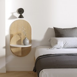Table de chevet murale modulable et réversible - Suny