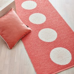 Tapis en plastique Pois - Rose Abricot