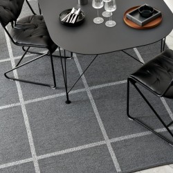 Tapis en plastique Damier - Double Gris