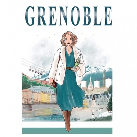 Affiche Grenoble - Illustration Madame Grenobloise