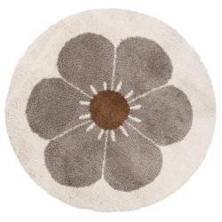 Tapis rond - Marguerite Taupe
