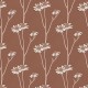 Papier peint - Fleurs de Camomille sur fond brun